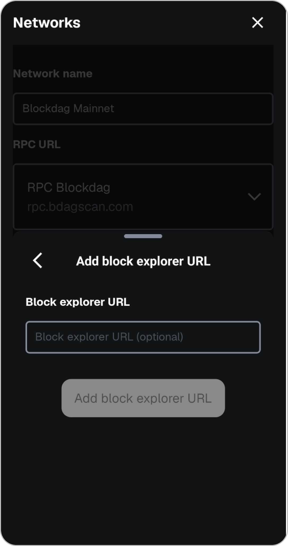 Step 8 - Enter Block explorer URL details