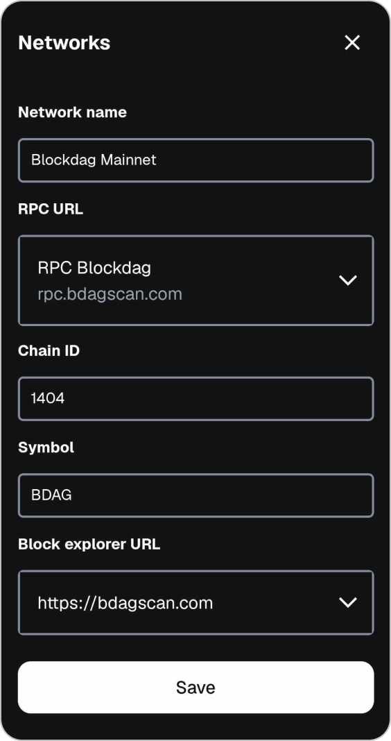 Step 9 - Save Network