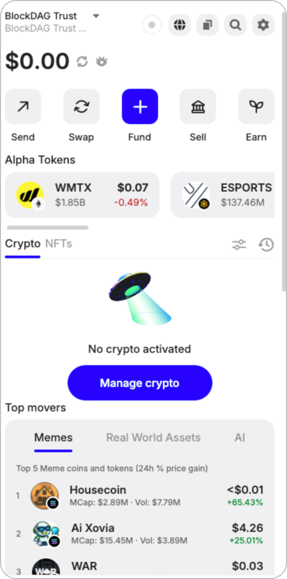 Step 2 - Go to Settings Custom Networks
